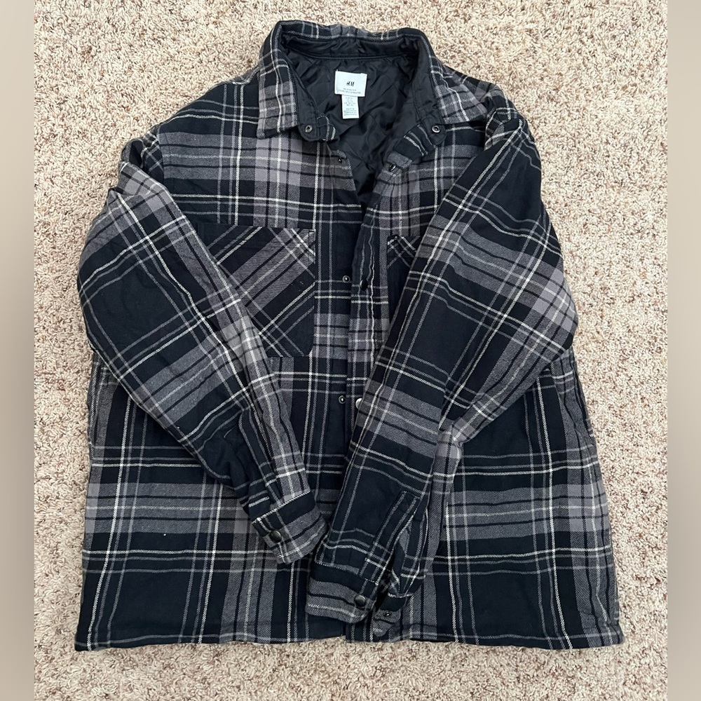 H&M Blue Mens Flannel Jacket